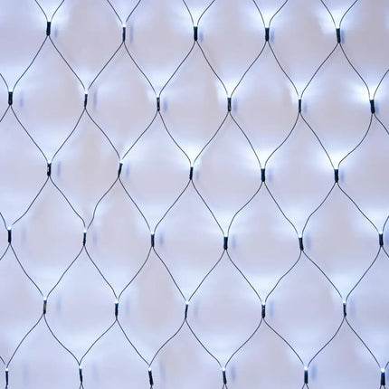 Net of white Christmas lights from 360 LED Net Lights Connectable in Warm White color