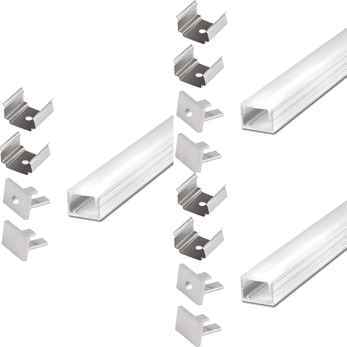 "Micro Surface Aluminium Mounting Profile System - Silver 8MM X 9MM for LED Strip Lighting"