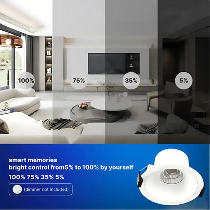 10W Tri-Colour Dimmable LED Downlight | 90mm Cut Out | Eureka