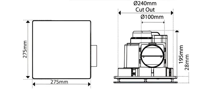 Premium 3A Altair 17” Square H200-17 Exhaust Fan - High-Performance & Quiet. Trusted Quality. - Exhaust Fan