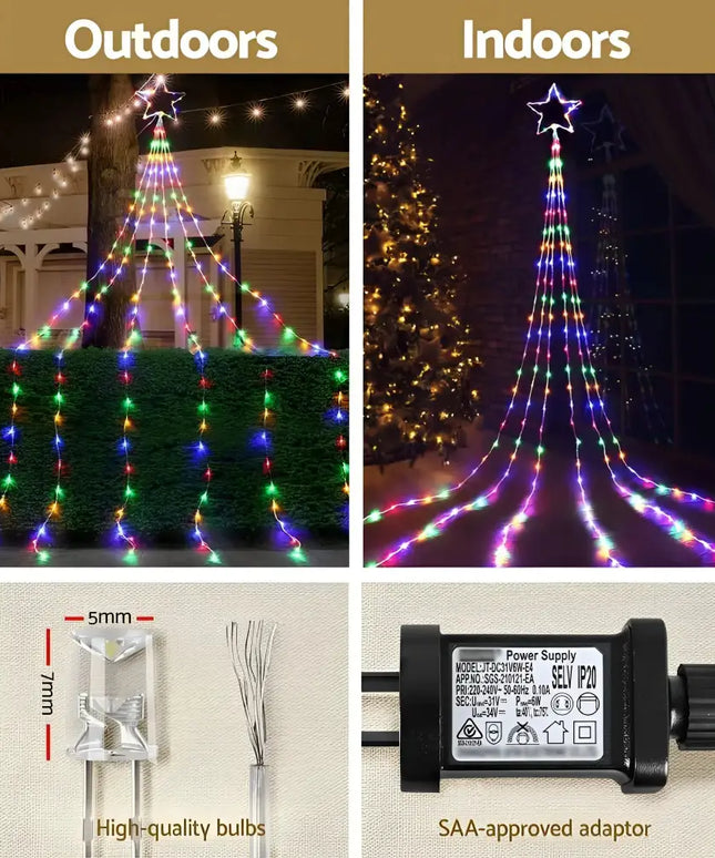 3M Christmas Curtain Fairy Lights String 480 LED Party kit Dropli, Occasions > Christmas, jingle-jollys-3m-christmas-curtain-fairy-lights-string-480-led-party-wedding