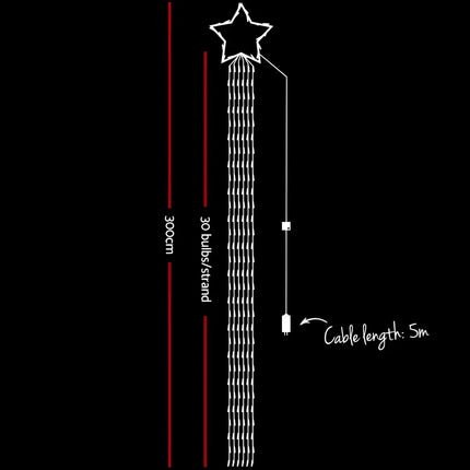 3M Christmas Curtain Fairy Lights String 480 LED Party kit Dropli, Occasions > Christmas, jingle-jollys-3m-christmas-curtain-fairy-lights-string-480-led-party-wedding