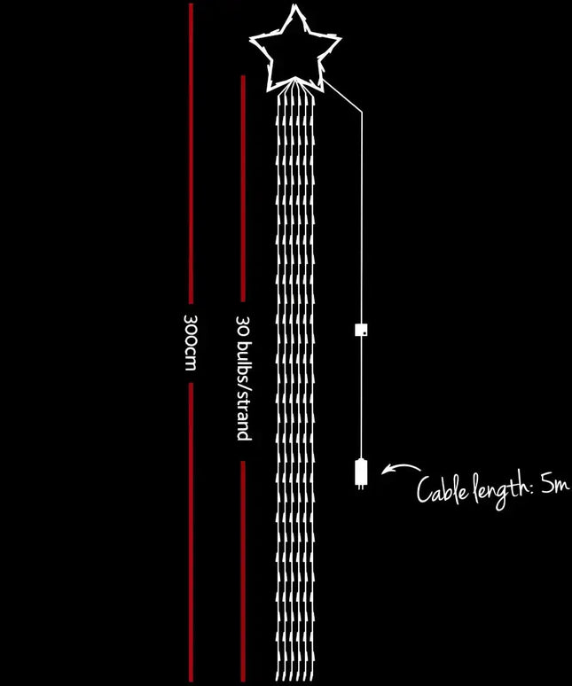 3M Christmas Curtain Fairy Lights String 480 LED Party kit Dropli, Occasions > Christmas, jingle-jollys-3m-christmas-curtain-fairy-lights-string-480-led-party-wedding