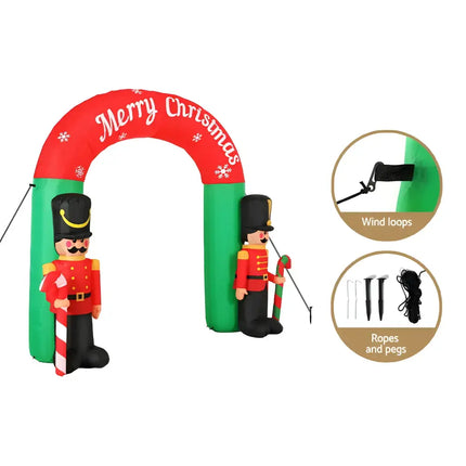 Inflatable Christmas archway with toy soldiers from 3M Christmas Inflatable Archway Nutcracker Decorations