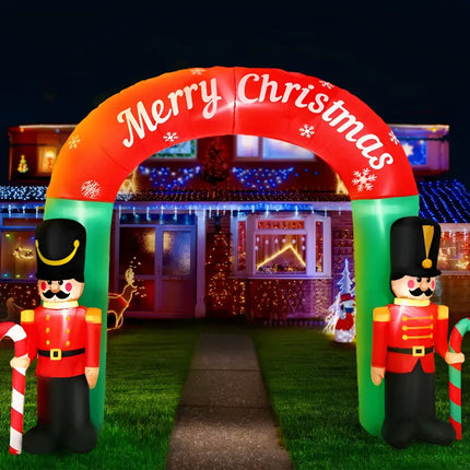 Inflatable Christmas archway with toy soldiers from 3M Christmas Inflatable Archway Nutcracker Decorations