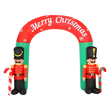 Inflatable Christmas archway with toy soldiers from 3M Christmas Inflatable Archway Nutcracker Decorations