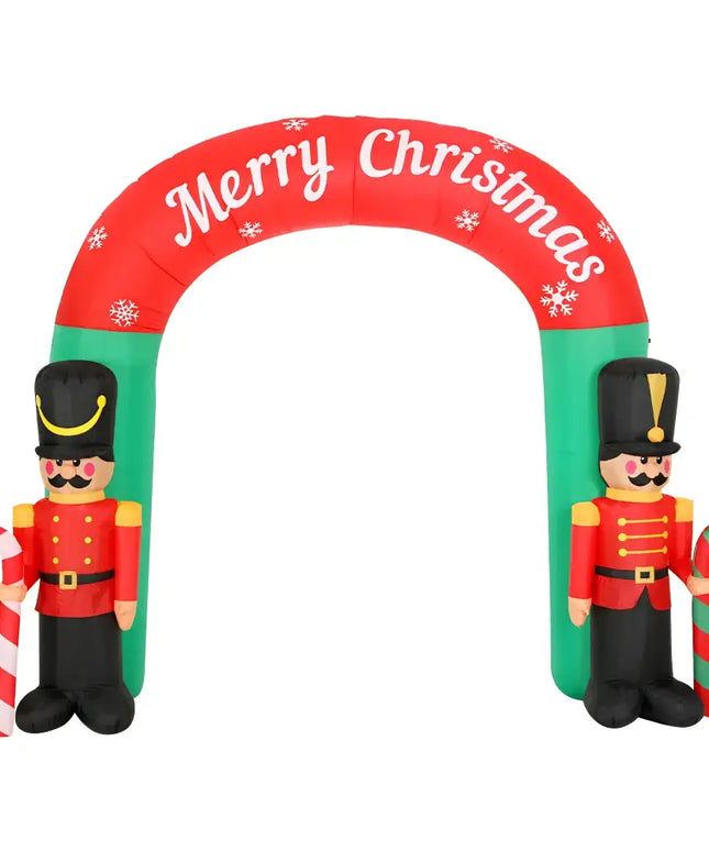 Inflatable Christmas archway with toy soldiers from 3M Christmas Inflatable Archway Nutcracker Decorations