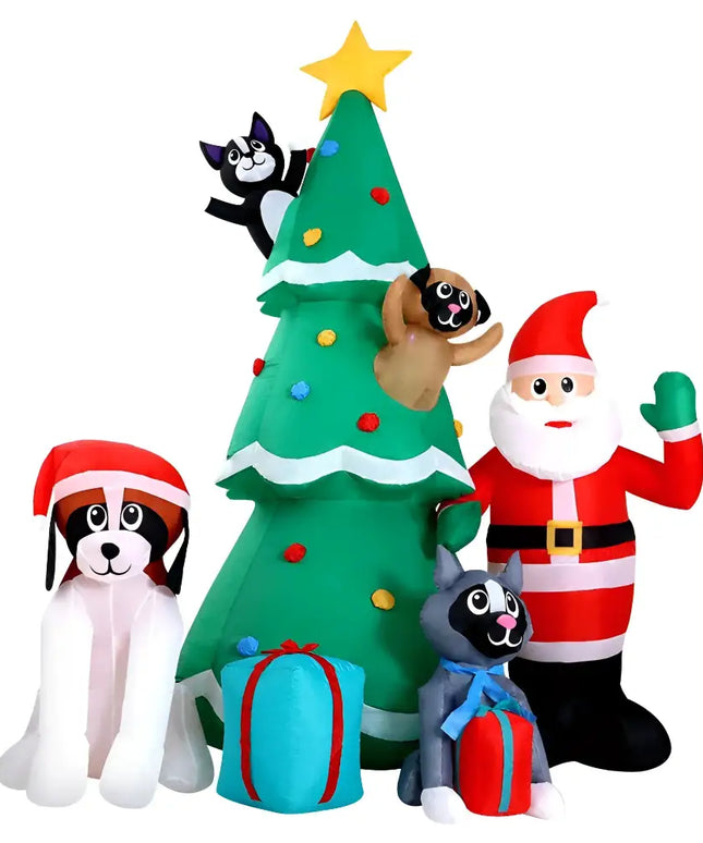 3M Inflatable Christmas Tree Santa Lights Outdoor Decorations Dropli, Occasions > Christmas, jingle-jollys-3m-inflatable-christmas-tree-santa-lights-outdoor-decorations