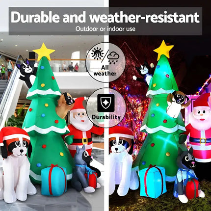 3M Inflatable Christmas Tree Santa Lights Outdoor Decorations Dropli, Occasions > Christmas, jingle-jollys-3m-inflatable-christmas-tree-santa-lights-outdoor-decorations