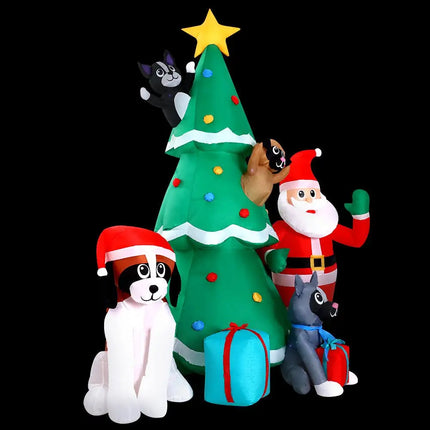 3M Inflatable Christmas Tree Santa Lights Outdoor Decorations Dropli, Occasions > Christmas, jingle-jollys-3m-inflatable-christmas-tree-santa-lights-outdoor-decorations