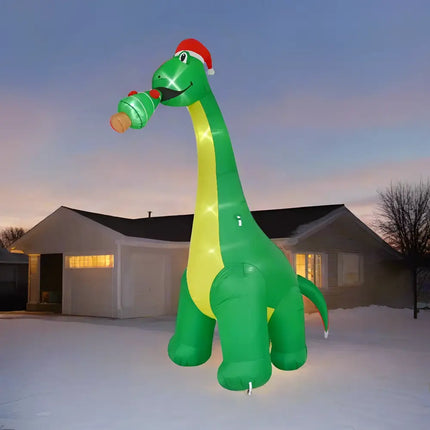 Inflatable Christmas Dinosaur with LED lights from 3M Giant Brontosaurus Inflatable collection