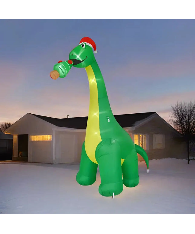 Inflatable Christmas Dinosaur with LED lights from 3M Giant Brontosaurus Inflatable collection