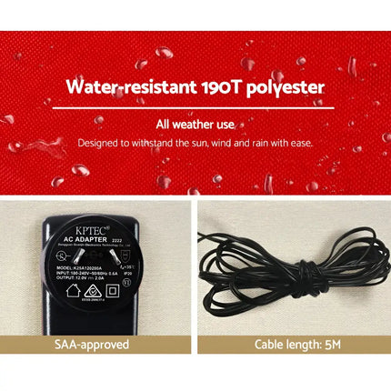 Water-resistant polyester, AC adapter, and cable for 3M Giant Inflatable Santa Christmas Decoration