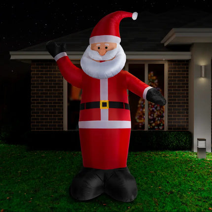 Inflatable Santa Claus decoration for holiday display in front yard