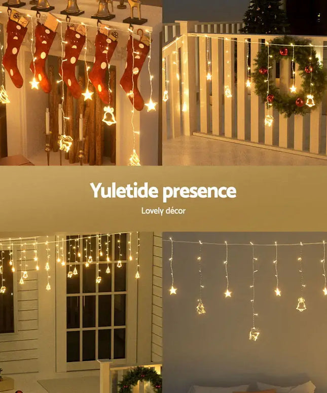 3M Icicle 138 Warm White LED Christmas Lights - Occasions > Christmas > Outdoor Decorations & Lights