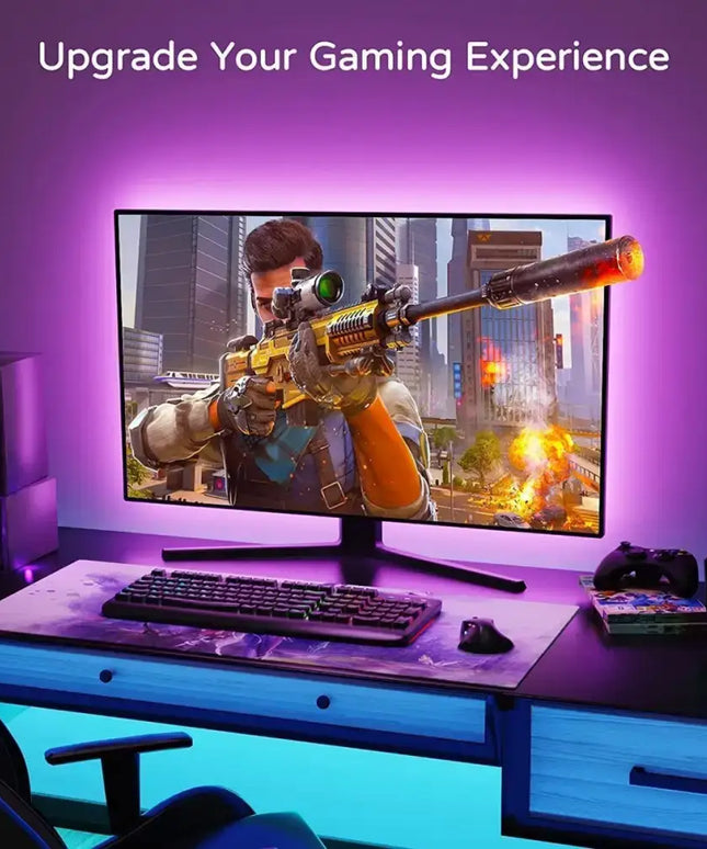 3M LED Strip Lights Rope Light for TV, Gaming and Computer (Lights Strip App with Remote Control) Dropli, Electronics > Computer Accessories, 3m-led-strip-lights-rope-light-for-tv-gaming-and-