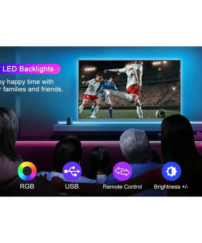 3M LED Strip Lights Rope Light for TV, Gaming and Computer (Lights Strip App with Remote Control) Dropli, Electronics > Computer Accessories, 3m-led-strip-lights-rope-light-for-tv-gaming-and-