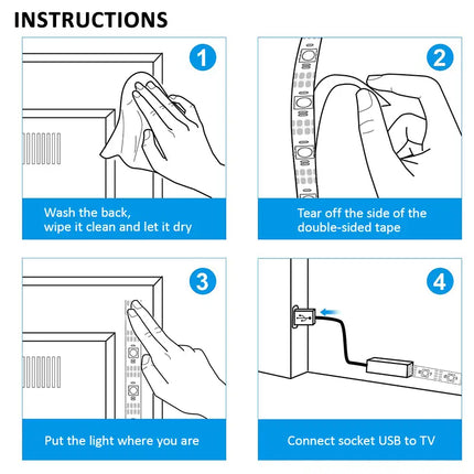 3M RGB LED Strip Lights IP65 Waterproof 5050 300LEDs 12V USB Bluetooth Gift - Occasions > Party Lights > Coloured Lights