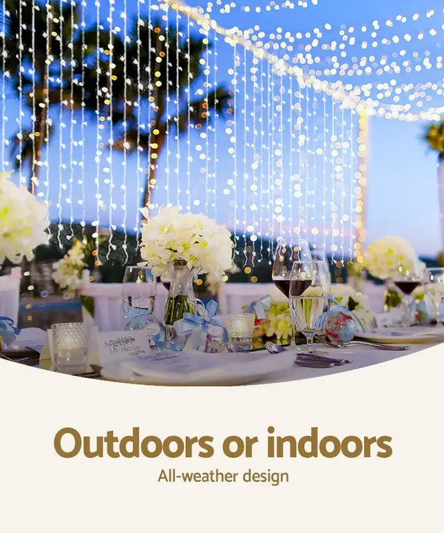 3X6M Christmas Curtain Light Cool White 600 LED - Occasions > Christmas > Outdoor Decorations & Lights