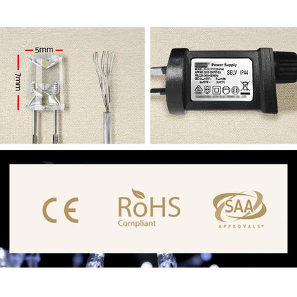 3X6M Christmas Curtain Light Cool White 600 LED - Occasions > Christmas > Outdoor Decorations & Lights