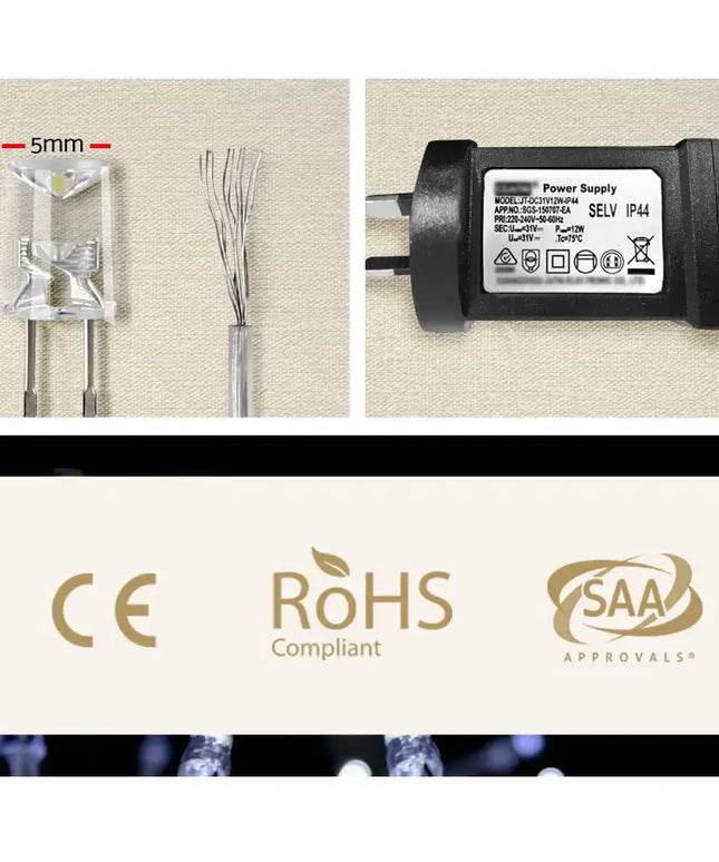 3X6M Christmas Curtain Light Cool White 600 LED - Occasions > Christmas > Outdoor Decorations & Lights