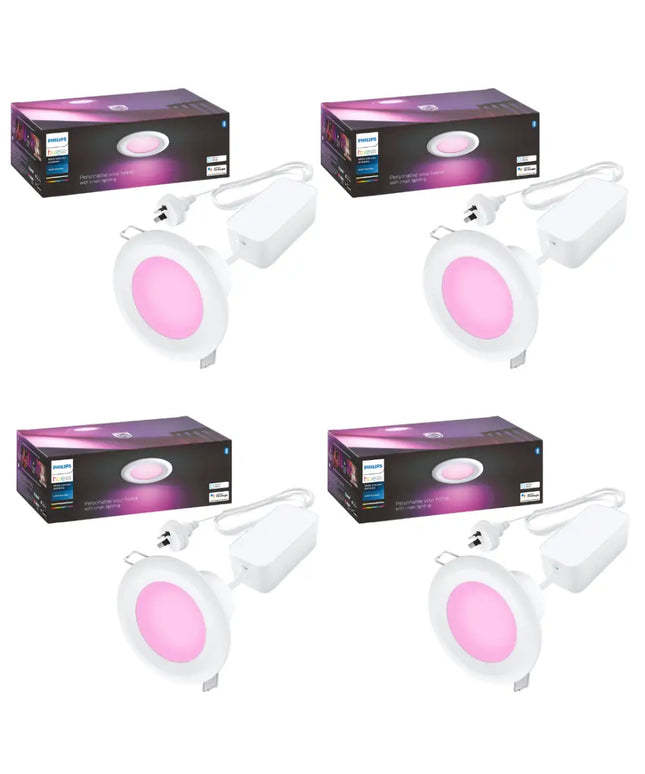 4 Pack Philips Hue Akari White Colour & Ambience Downlight 90mm - Home & Garden > Lighting > Ceiling Lights