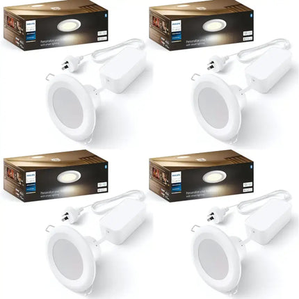 4 Pack Philips Hue Garnea V2 White Ambiance Downlight 90mm - Home & Garden > Lighting > Ceiling Lights