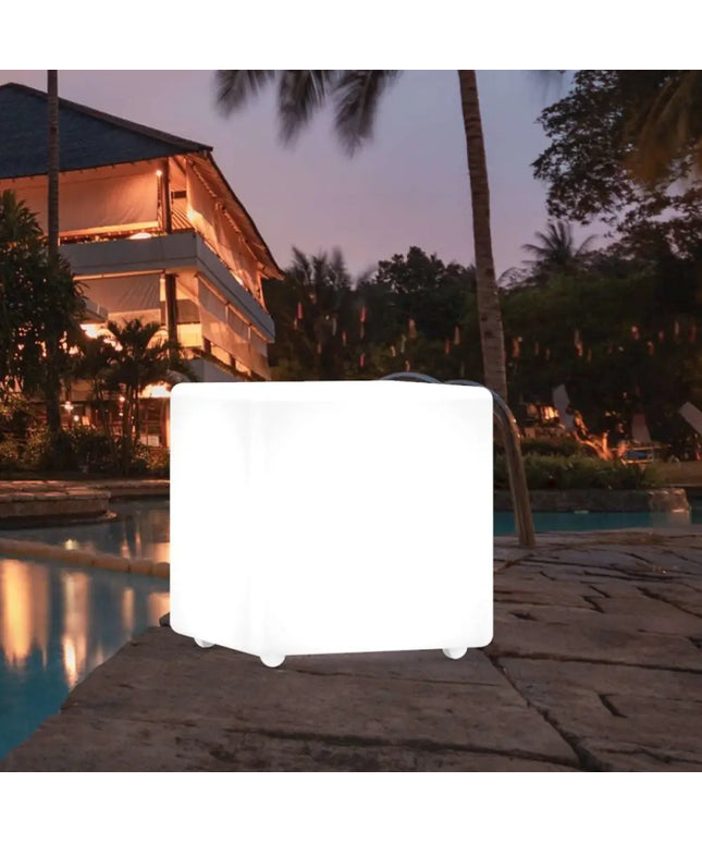 40CM OUTDOOR SOLAR CUBE RGB LED Light Solar Charging IP65 Dropli, Solar Garden, 40cm-outdoor-solar-cube-rgb-led-light-solar-charging-ip65