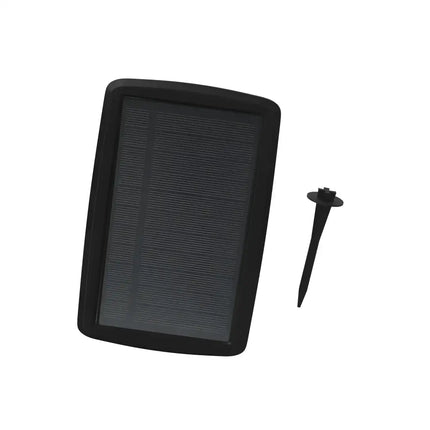 Black solar panel with ground stake for 41m Black Solar Festoon String Lights installation