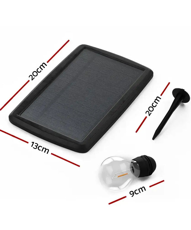 41m Black Solar Festoon String Lights with 40 Bulb Plug in Kit - Occasions > Christmas > Outdoor Decorations & Lights