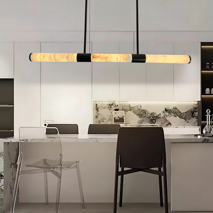 MADISON 1500 Spanish Marble Linear LED Pendant - Black