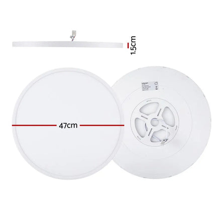 46W Tri Colour Ultra-THIN LED Oyster Lamp 50cm - Home & Garden > Lighting > Ceiling Lights