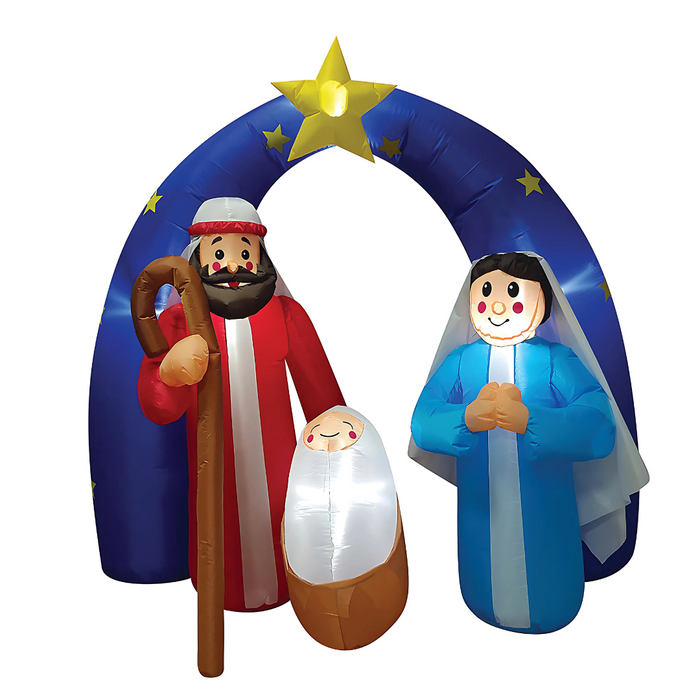 1.8M Christmas Inflatable Nativity Sence with LED Lights