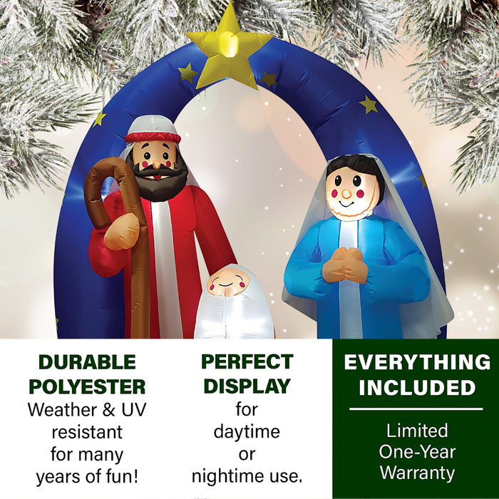 1.8M Christmas Inflatable Nativity Sence with LED Lights