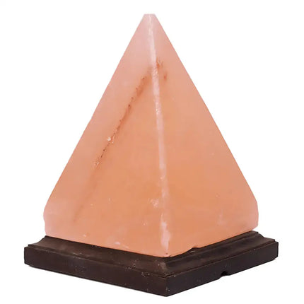 4kg Pyramid Salt Lamp – Timber Base (12V - 12W) - Home & Garden > Lighting > Night Lights & Ambient Lighting - The Himalayan Salt Collective
