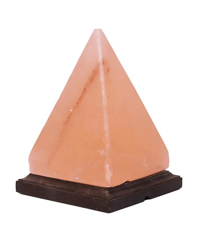 4kg Pyramid Salt Lamp – Timber Base (12V - 12W) - Home & Garden > Lighting > Night Lights & Ambient Lighting - The Himalayan Salt Collective