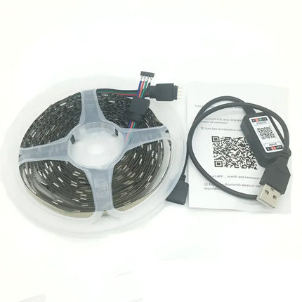 LED light strip roll with USB controller from 4M RGB LED Strip Lights IP65 Waterproof