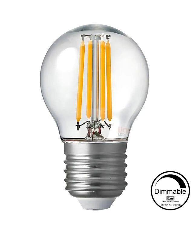 4W 430lm E27 4000K Clear Dimmable LED Fancy Round - Home & Garden > Lighting