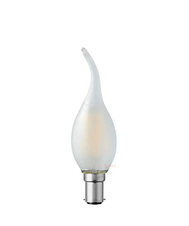 4W Flame Tip Candle LED Bulb B15 Frost in Warm White