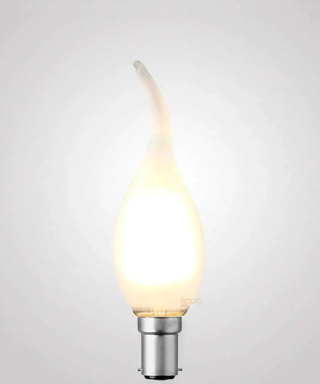 4W Flame Tip Candle LED Bulb B15 Frost in Warm White