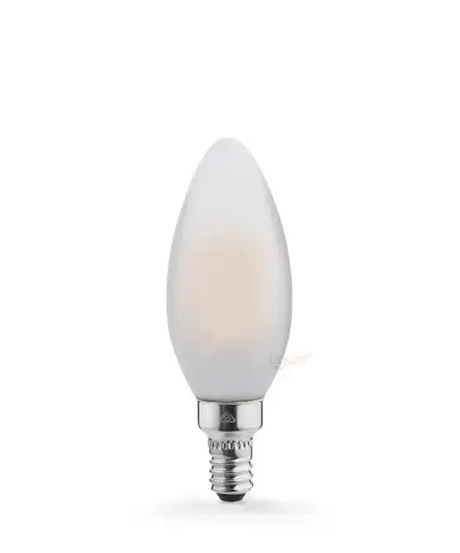 4W 450lm E12 Warm White Frost Dimmable Candle LED Globe - Candle Bulbs