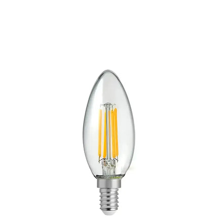4W 12 Volt DC Candle LED Bulb E14 Clear in Warm White