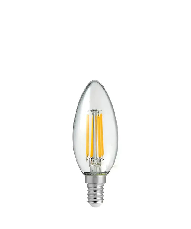 4W 12 Volt DC Candle LED Bulb E14 Clear in Warm White
