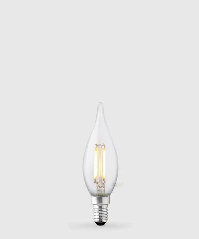 4W Flame Tip Candle LED Bulb E14 Clear in Warm White