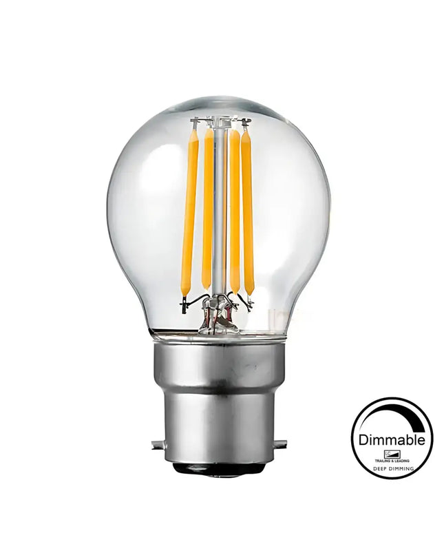 4W 400lm B22 2700K Clear Dimmable LED Fancy Round - Home & Garden > Lighting