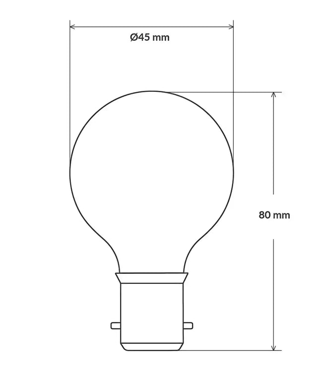 4W 400lm B22 2700K Clear Dimmable LED Fancy Round - Home & Garden > Lighting