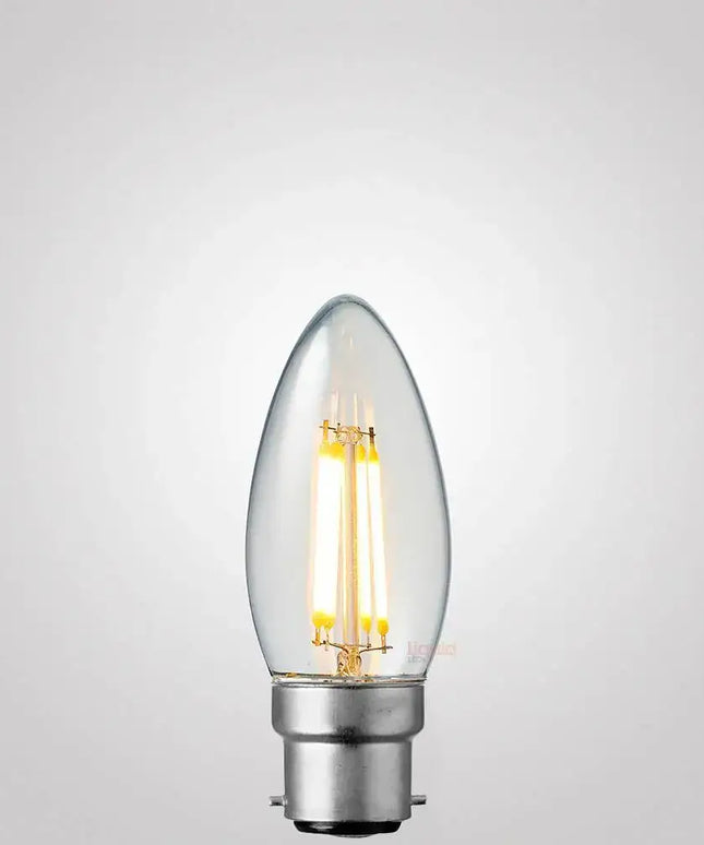 4W Candle LED Bulb B22 Clear in Warm White