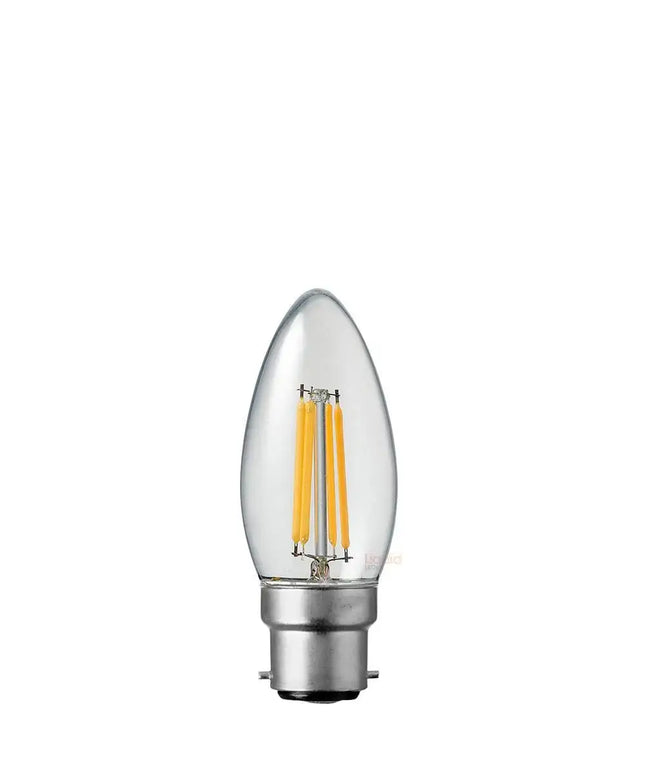 4W Candle LED Bulb B22 Clear in Warm White