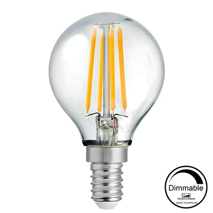 4W 400lm E14 2700K Clear Dimmable LED Fancy Round - Home & Garden > Lighting