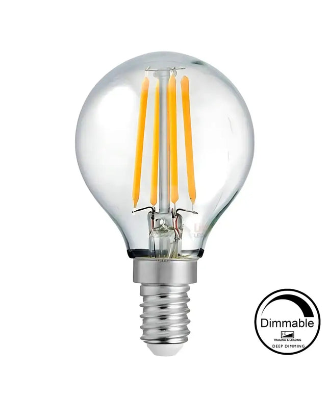 4W 400lm E14 2700K Clear Dimmable LED Fancy Round - Home & Garden > Lighting